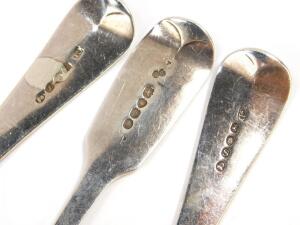 A pair of George III silver tablespoons - 3