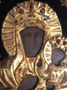 A Polish late 19thC icon of The Holy Mother and Child - 3