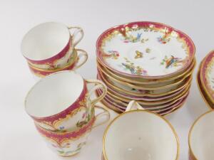 A mid 19thC porcelain part tea and coffee service - 2