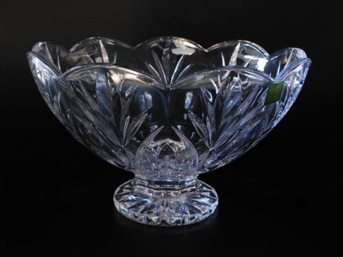 A Marquis by Waterford cut glass pedestal fruit bowl