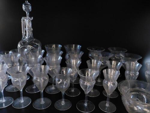 A Victorian cut glass claret jug