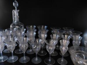 A Victorian cut glass claret jug