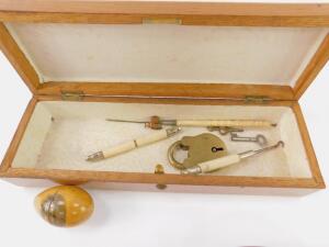 An oak glove box - 2