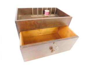 A mid 20thC oak industrial machinist's work box - 2