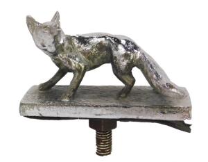 A chrome plated car mascot modelled as a standing horse - 2