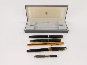 A Sheaffer black cartridge pen with a 14ct gold nib - 2