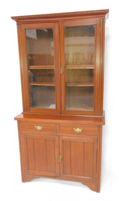A Victorian mahogany cupboard bookcase