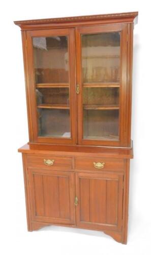 A Victorian mahogany cupboard bookcase