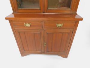 A Victorian mahogany cupboard bookcase - 2