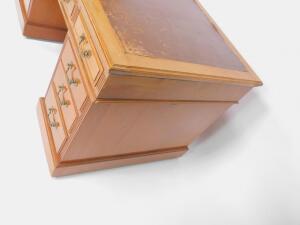 A Victorian mahogany twin pedestal desk - 3