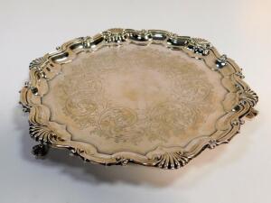 A Victorian silver salver