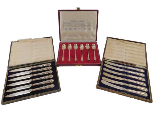 A set of six rat's tall coffee spoons