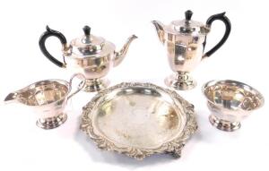 A Viners silver plated four piece tea set