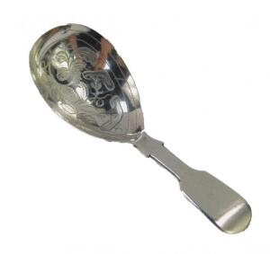 A Victorian silver caddy spoon