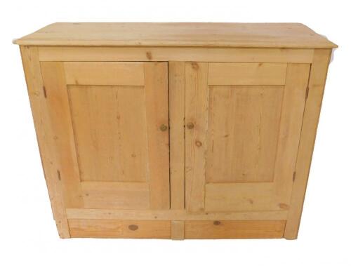 A pine kitchen cupboard