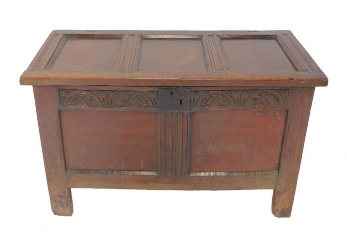 A 17thC oak coffer