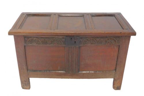 A 17thC oak coffer