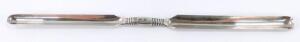A Victorian silver plated marrow scoop