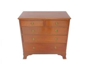 An Edwardian mahogany and line inlaid dressing chest