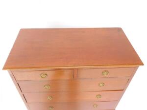An Edwardian mahogany and line inlaid dressing chest - 2
