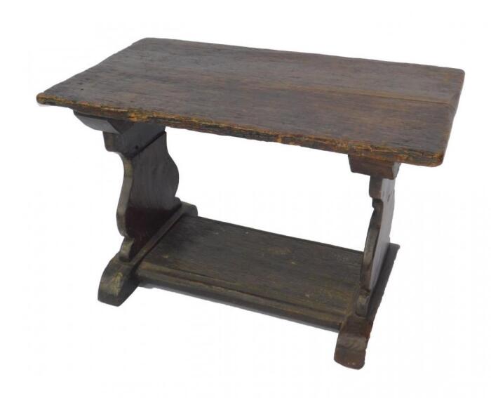 An 18thC oak low table