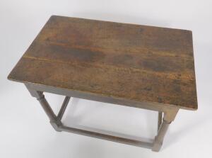 An 18thC oak side table - 2