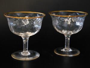 A pair of Webb cut glass pedestal sweetmeat dishes
