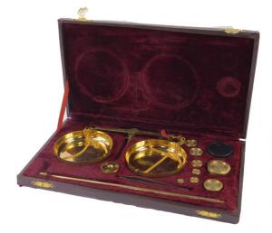 A set of Indian brass gold scales