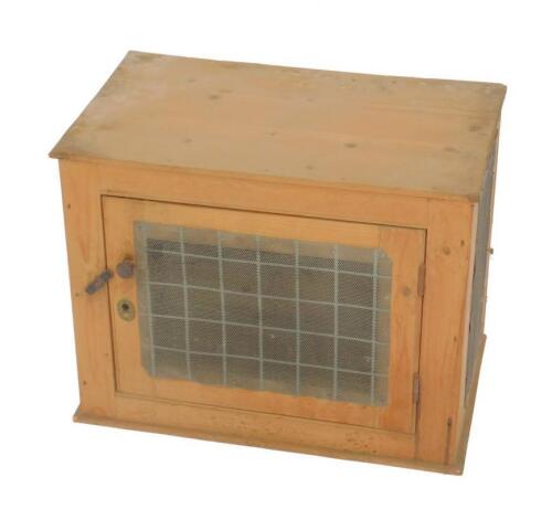 An early 20thC pine meat safe