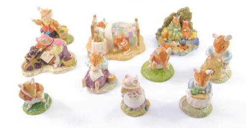 Ten Royal Doulton Bramley Hedge figures