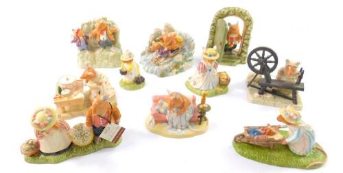 Ten Royal Doulton Royal Bramley Hedge figures