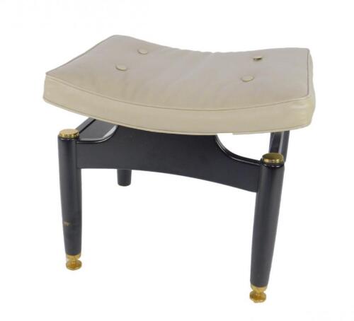A G Plan black painted wooden stool