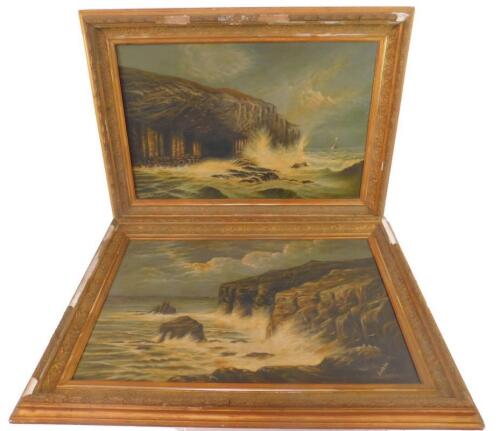 English School (19thC). Lands End; Fingal's Cave