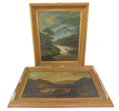 English School (Early 20thC). Loch Lomond; Braes of Dune