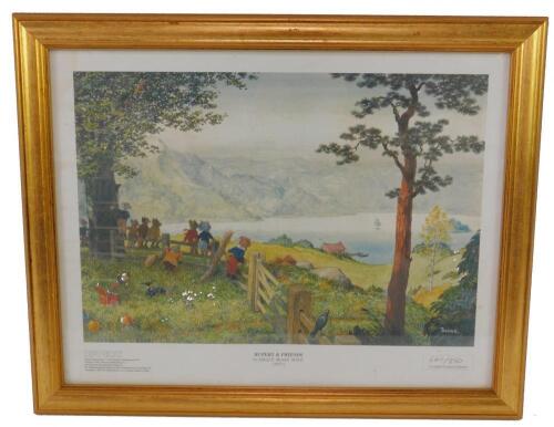 After Alfred Bestall. Rupert and Friends