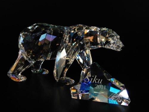 A Swarovski Crystal figure of a Siku Polar Bear