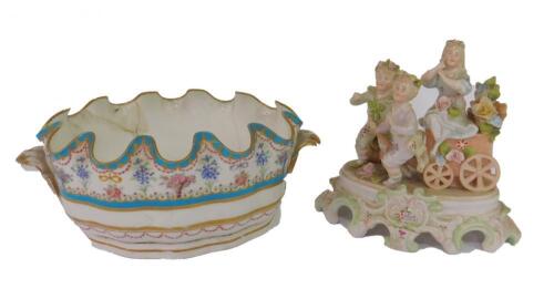 A 19thC Sevres porcelain cache pot