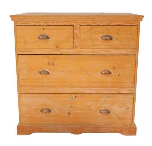 An early 20thC pine chest of drawers
