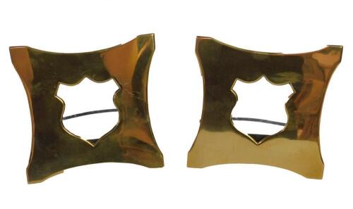 A pair of Victorian brass fronted strut photograph frames