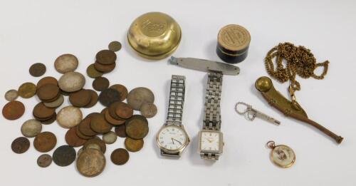 Two gentleman's dress wristwatches