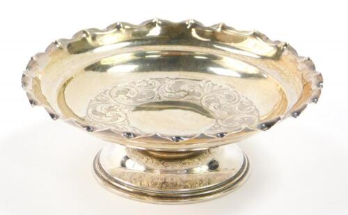 A Victorian silver pedestal sweetmeat dish