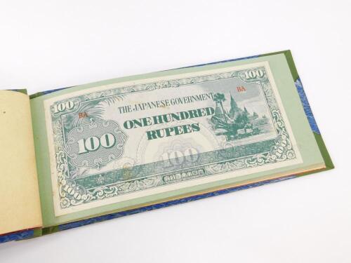 A set of nine WWII Japanese Government Occupation of Burma uncirculated bank notes
