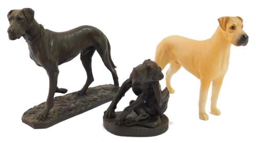 A Beswick matt figure of a great dane