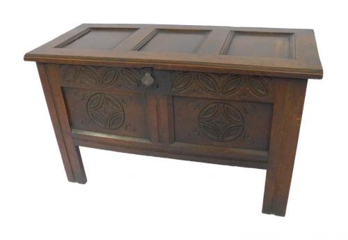 A 17thC style oak coffer