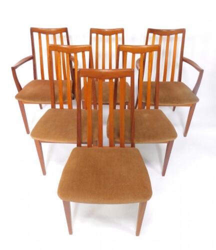 A set of six G Plan teak dining chairs
