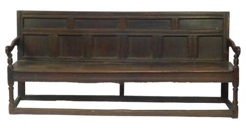 A Georgian 18thC oak settle