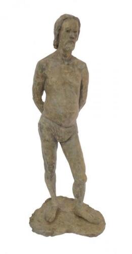 Beauford Linley. A plaster figural cast modelled as a man in a loin cloth