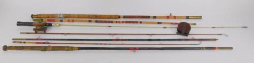 A Fosters of Ashbourne three piece split cane rod