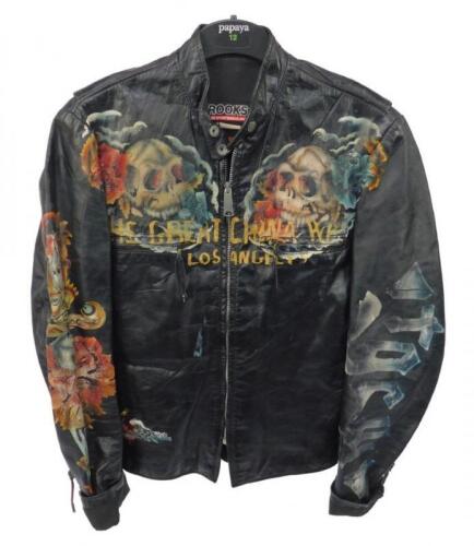 A leather biker's jacket