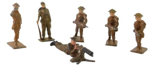 A Britains lead figure of a WWI Tommy Machine Gun Operator